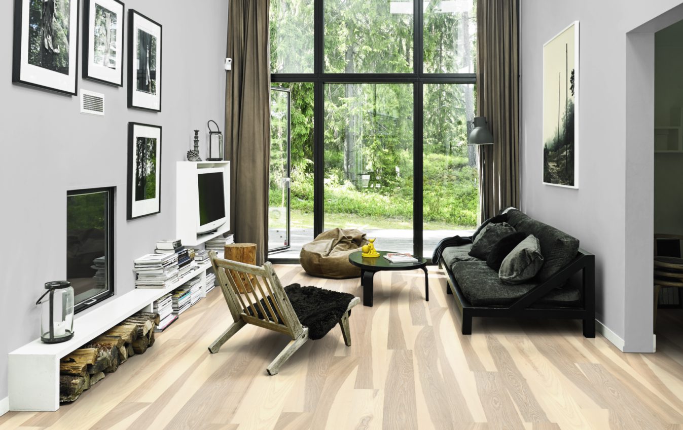 Паркетная доска Kahrs Люкс Ясень Прилив Flow 151N8AAKG4KW240 Lively 2420×187×15